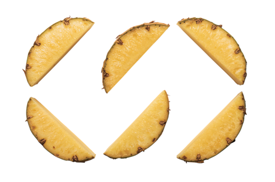 Pineapple Slices Arranged in Circular Pattern