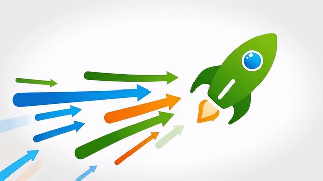 Arrows Converge to Star: Dynamic Abstract Concept Animation