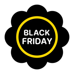 black friday badge flat icon
