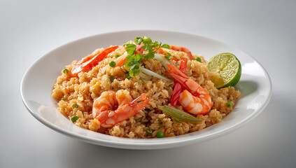 shrimp fried rice closeup