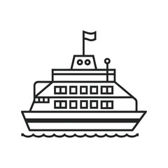 Obraz premium ferry in the sea