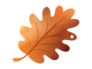 Abstract Ink Splash Oak Leaf Raster Art