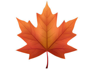 Realistic maple leaf with detailed texture