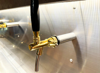 Draft beer brass dispensing one tap.