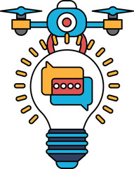 A light bulb with a camera on top of it
