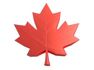 Crumpled paper textured maple leaf art