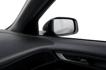 Modern Car Interior Door Panel Design Featuring a Sleek Side Mirror and Stylish Details Showcasing Automotive Innovation
