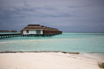 tropical beach hut overwater holiday relax