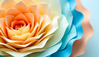 Colorful Abstract Flower Close Up