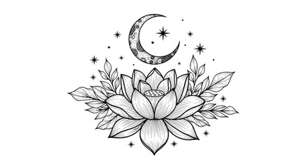 Celestial Lotus Flower A Symbol of Enlightenment and Cosmic Harmony