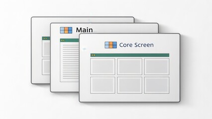 Software Windows Displaying Interface and Screen Elements