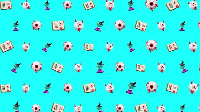 halloween animation pattern scary spooky seamless horror suitable for digital backgrounds, seasonal designs, party invitations, and creepy themes