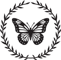 Butterfly Wreath Clipart Bundle