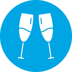 champagne glasses vector illustration