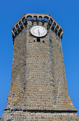 Marta  village , Bolsena lake  ,clock tower