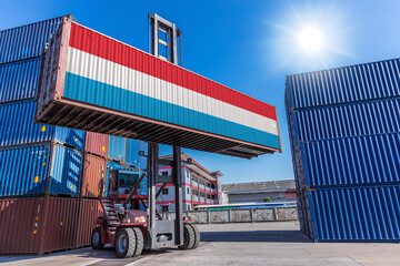 Products shipping cargo goods with Luxembourg flag for import export business from Luxembourg country