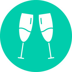 champagne glasses vector illustration