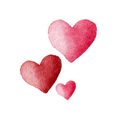 Valentines Day watercolor drawing vector, premium quality illustration on a clean white background.