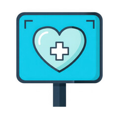 Obraz premium Veterinary sign with heart isolated on transparent background icon