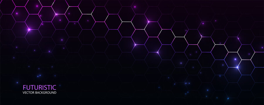 Abstract hexagon background with honeycomb pattern, realistic geometric vector bg for digital tech visuals, game interfaces, medicine, science, technology, bio.