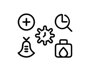 Healthcare and medical service icons for assistance