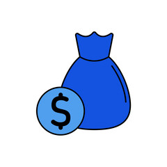 Search icon outline editable stroke line drawing eps