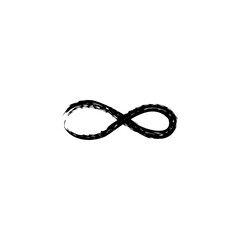 Fototapeta premium Simple Hand Drawn Black Infinity Symbol on White Background Isolated Graphic Element