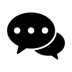 Chat icons and talk icon. Speech bubbles icon in solid style.