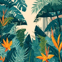 Layered Rainforest Illustration