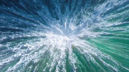 Ocean wave explosion dynamic water burst. AI generated