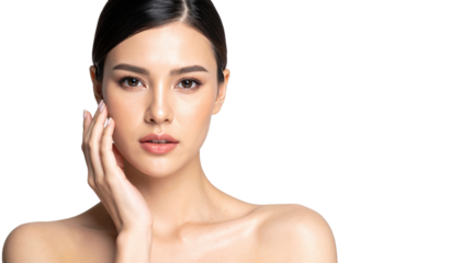 Portrait of a Woman with Flawless Skin and Natural Makeup Look