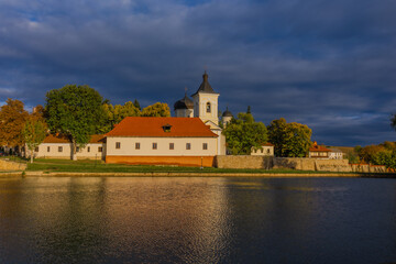 Fototapeta premium Beautiful Orthodox Monastery of Capriana, Moldova Religious Architecture and Nature. Travel Destination and Cultural Heritage Site