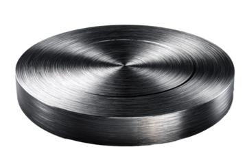 titanium disc stand with concentric machining lines