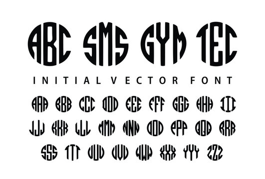 Circle monogram letters Circle monogram alphabet Round Lettering font vector file. Minimal modern fonts for logo, brand, abc, sms, gym, tec etc.

