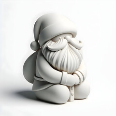 Cartoon 3D snail illustration on white background