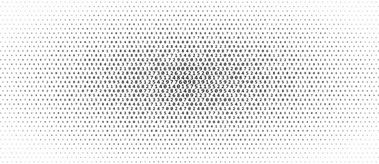 Abstract background with all numbers in random order with gradient.