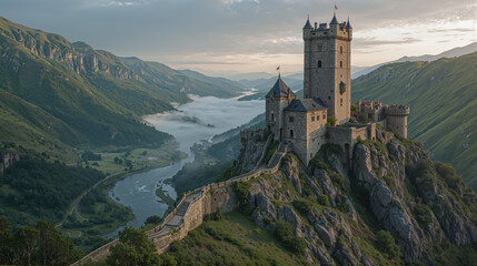 castle in the mountain