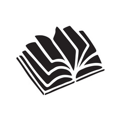 Doodle open book icon hand drawn in flat style. Knowledge and education symbol. Vector illustration isolated on white background