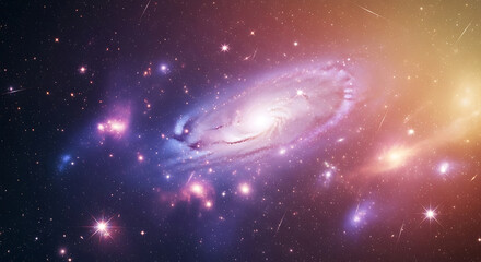 Distant galaxy with a bright core and swirling arms in the cosmos