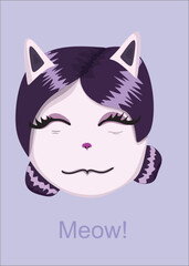 meow t-shirt graphic  design vector  illustration