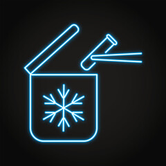 Cryogenic storage neon icon