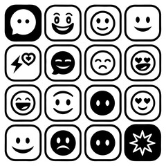 Collection of twelve distinct social media icons artfully arranged in a square composition perfect for digital communication and branding