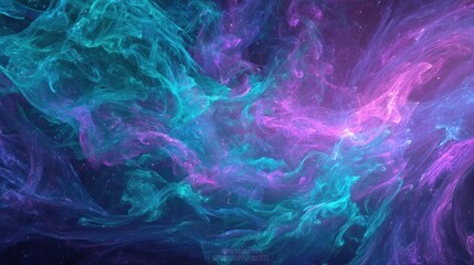 Obraz premium Abstract swirling colors cosmic nebula background