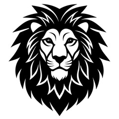 Fierce lion in aggressive attack pose front paws raised high mouth wide open in a roar dynamic wild animal illustration