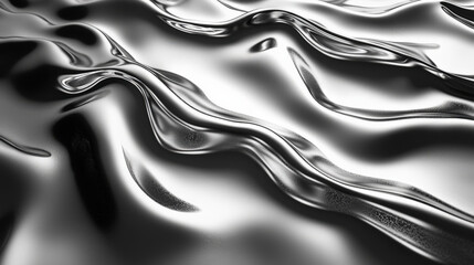 Flowing liquid textures abstract art digital creation monochrome colors close-up view modern design