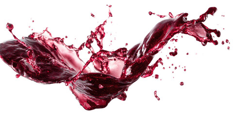 Vibrant crimson liquid splash