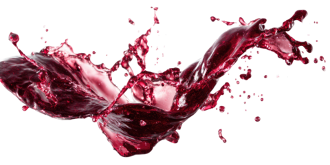 Vibrant crimson liquid splash