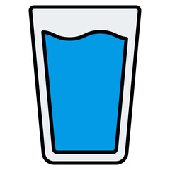 Drink water icon. Fresh water symbol. Hydration and clean drinking collection. Filled Line Icon