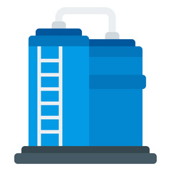 Water tank icon. Storage container symbol. Utility and water reserve collection. Flat Icon