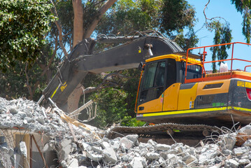 Demolition of Old Apartments Building